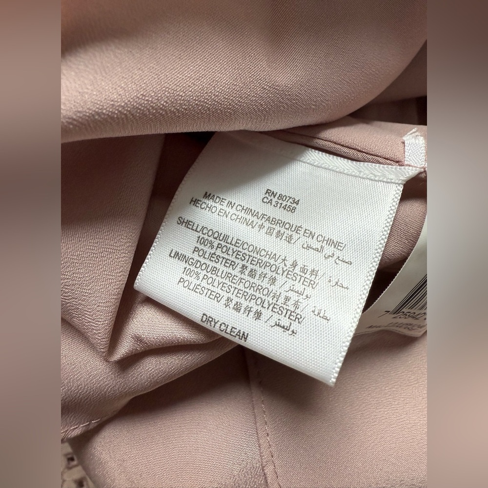 BCBGMAXAZRIA Strapless‎ Eyelet Embroidered Cocktail Dress Blush Pink Size 2 - Picture 8 of 10
